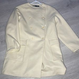 Double breasted autumn winter jacket.